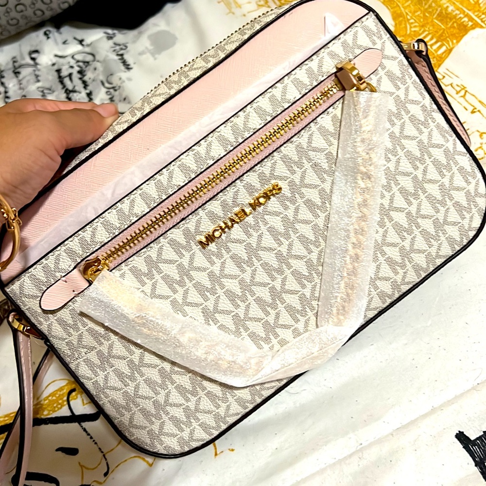 Michael Kors monogram leather crossbody